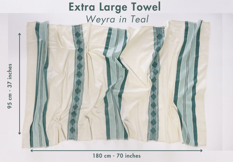 WEYRA HANDWOVEN ETHIOPIAN COTTON BEACH TOWEL | BATH
