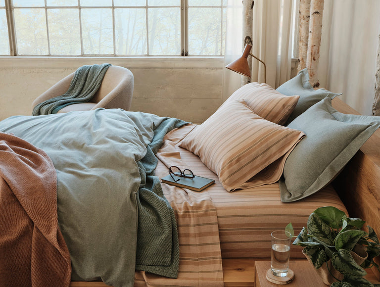 CLOUD BRUSHED ORGANIC FLANNEL PILLOWCASES | BEDDING