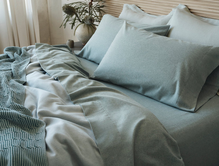 CLOUD BRUSHED ORGANIC FLANNEL PILLOWCASES | BEDDING