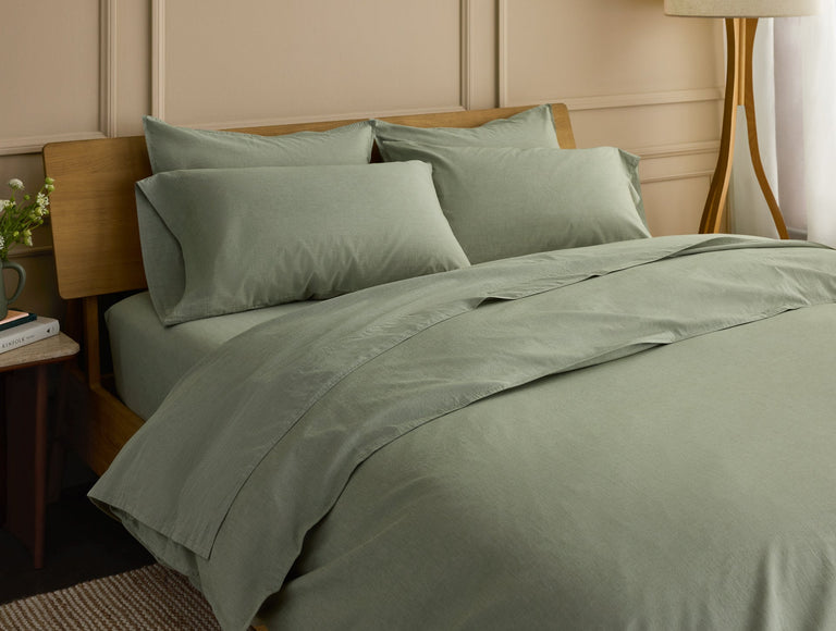 ORGANIC CRINKLED PERCALE SHEET SET