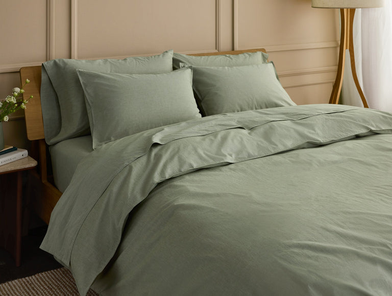 ORGANIC CRINKLED PERCALE DUVET COVER