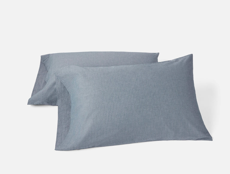 ORGANIC CRINKLED PERCALE PILLOWCASES (set of 2)