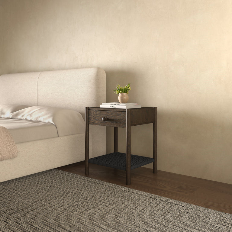 MILLIE NIGHTSTAND DARK BROWN