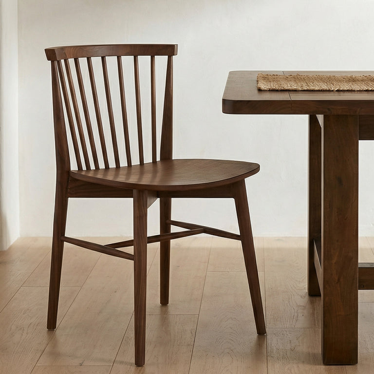 MARLEY DINING CHAIR WALNUT-SET OF TWO