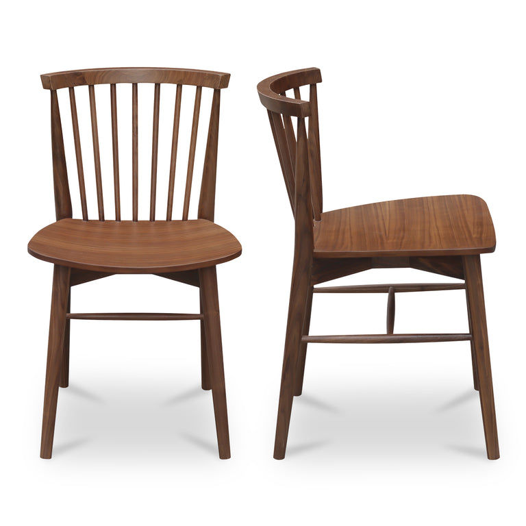 MARLEY DINING CHAIR WALNUT-SET OF TWO