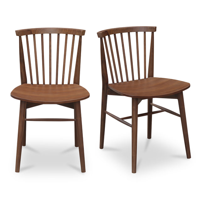 MARLEY DINING CHAIR WALNUT-SET OF TWO