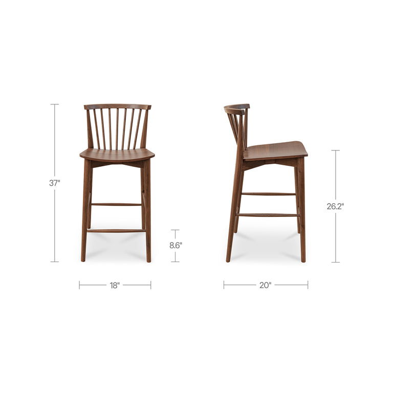 MARLEY COUNTER STOOL WALNUT