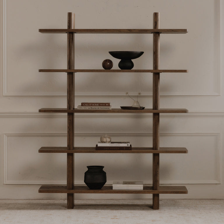 CASEY LARGE BOOKCASE DARK BROWN