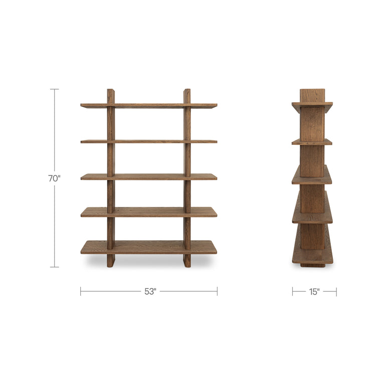 CASEY LARGE BOOKCASE DARK BROWN