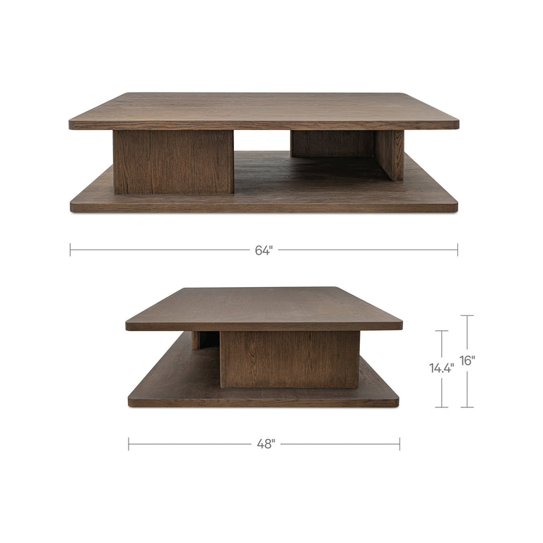 CASEY LARGE COFFEE TABLE DARK BROWN