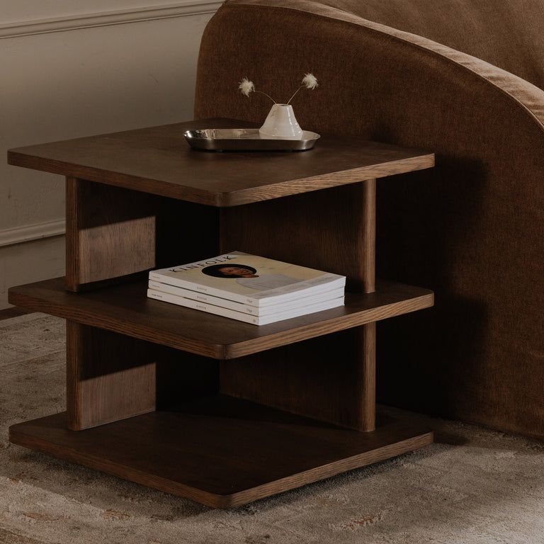 CASEY SIDE TABLE DARK BROWN
