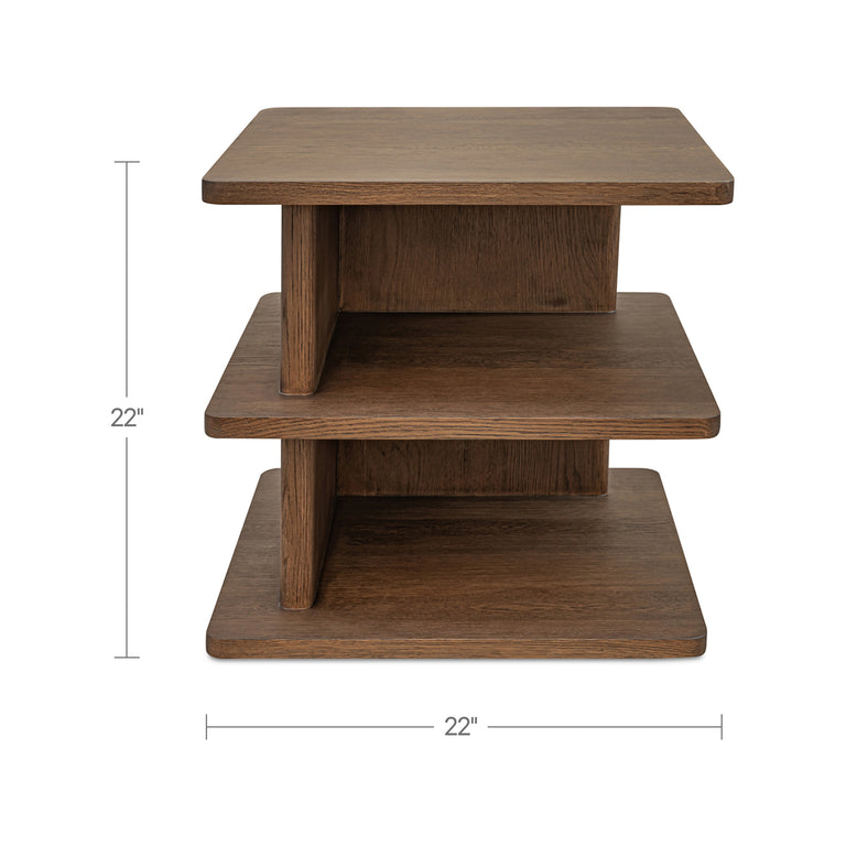 CASEY SIDE TABLE DARK BROWN