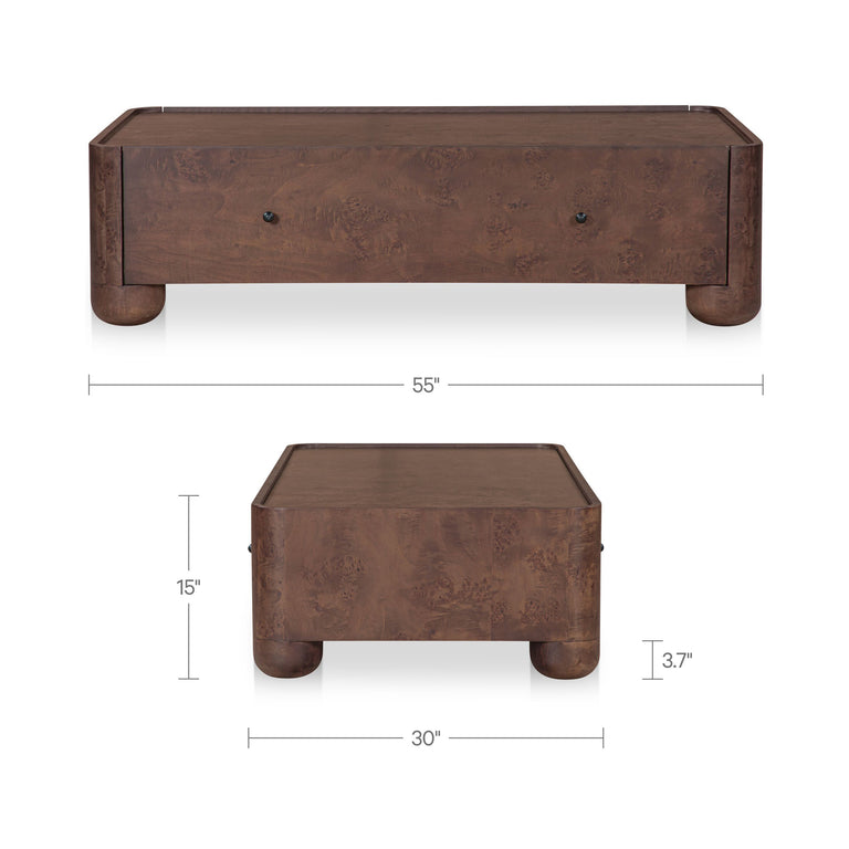 GIBSON COFFEE TABLE BURL