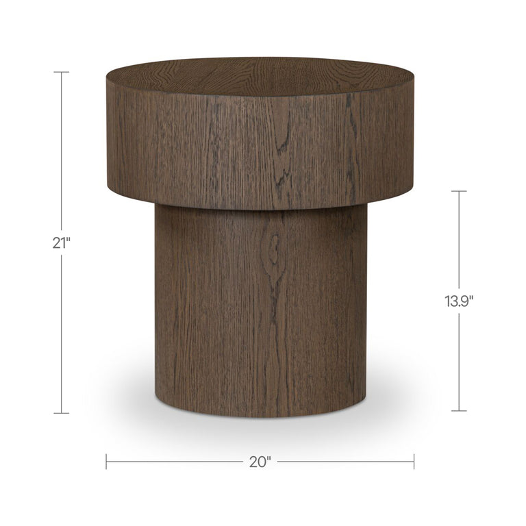 COREY SIDE TABLE DARK BROWN
