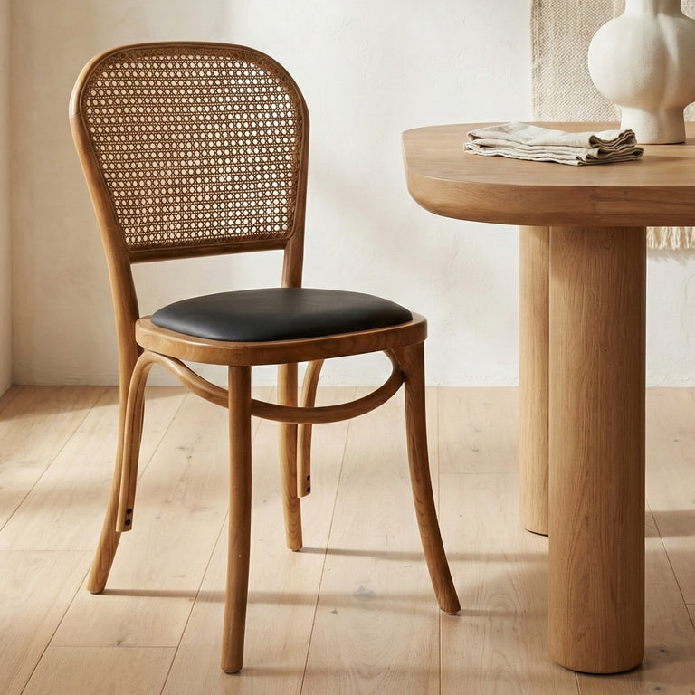 BEDFORD DINING CHAIR LIGHT BROWN - SET OF TWO