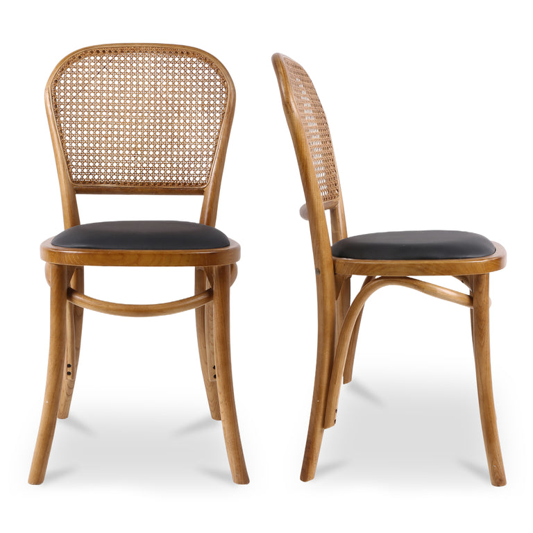 BEDFORD DINING CHAIR LIGHT BROWN - SET OF TWO