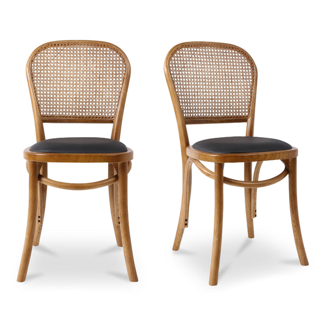 BEDFORD DINING CHAIR LIGHT BROWN - SET OF TWO