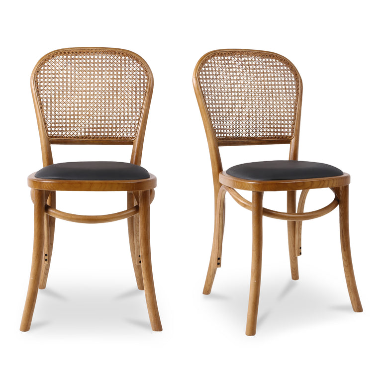 BEDFORD DINING CHAIR LIGHT BROWN - SET OF TWO