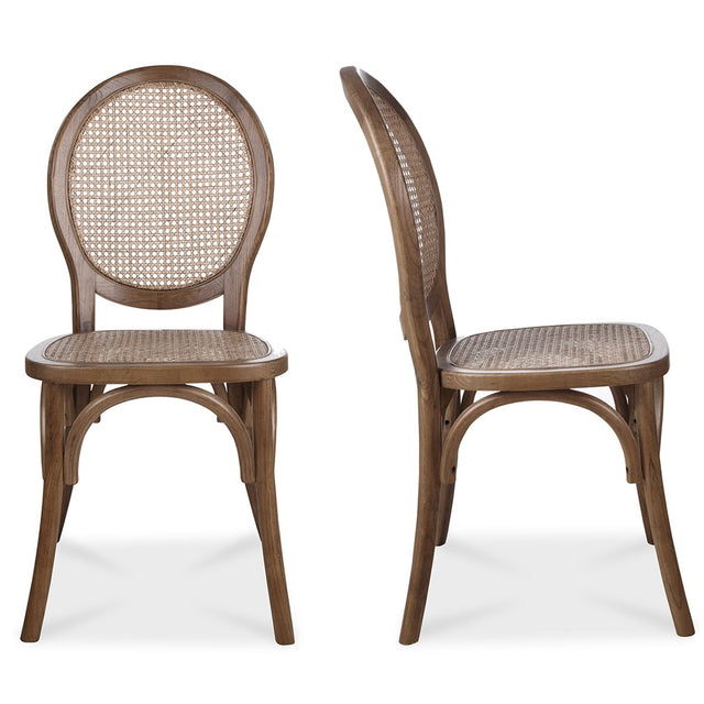 RIVALTO DINING CHAIR BROWN - SET OF TWO