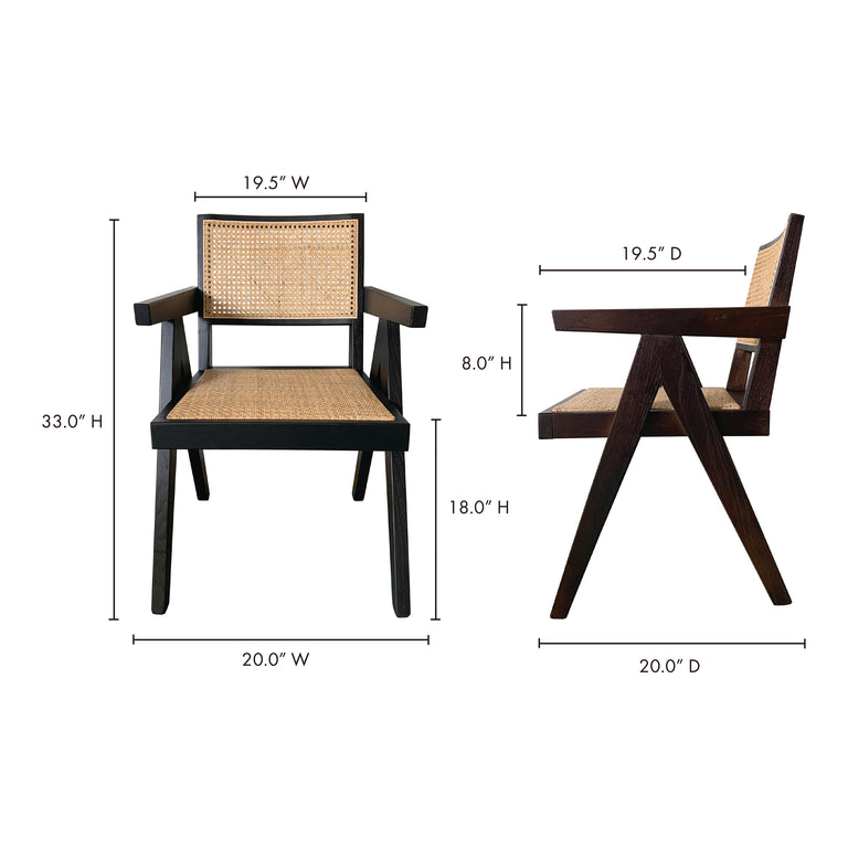 TAKASHI CHAIR DARK BROWN - SET OF TWO