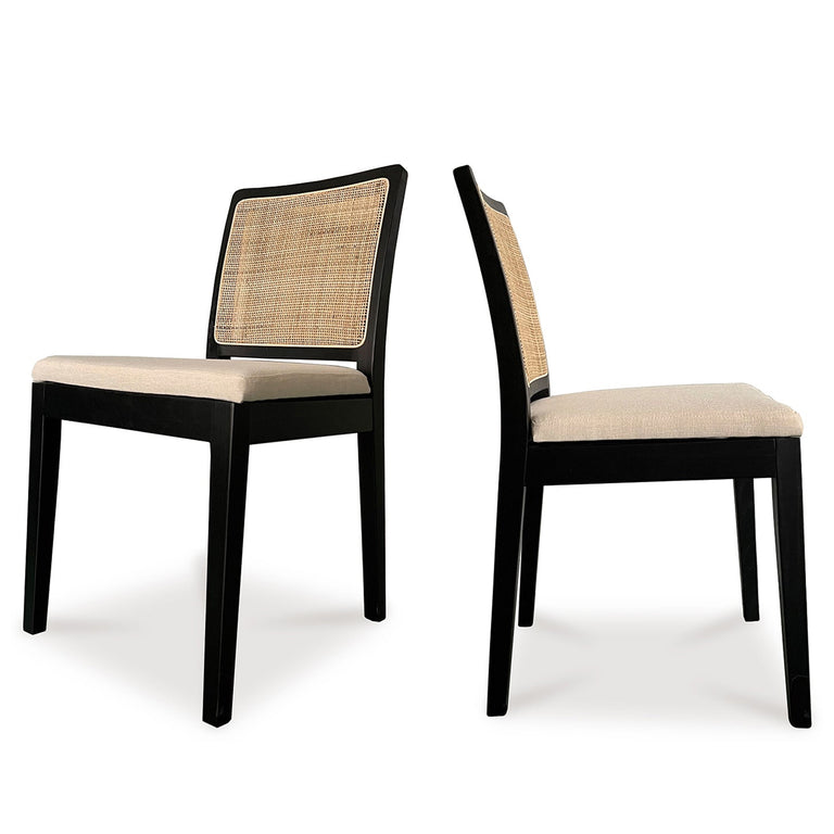 ORVILLE DINING CHAIR BLACK - SET OF TWO