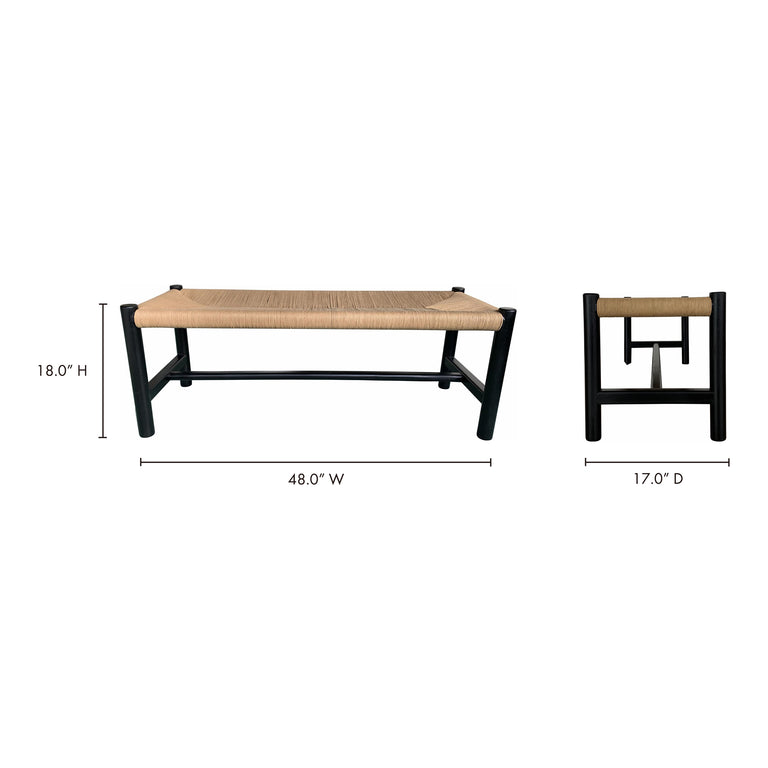 HAWTHORN LARGE BENCH BLACK