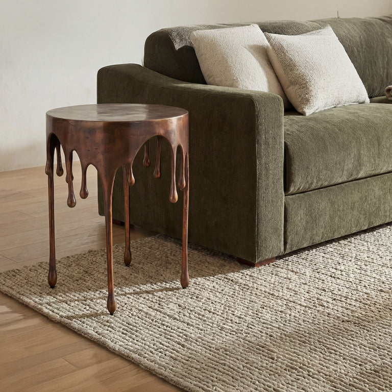 COPPERWORKS ACCENT TABLE ANTIQUE COPPER