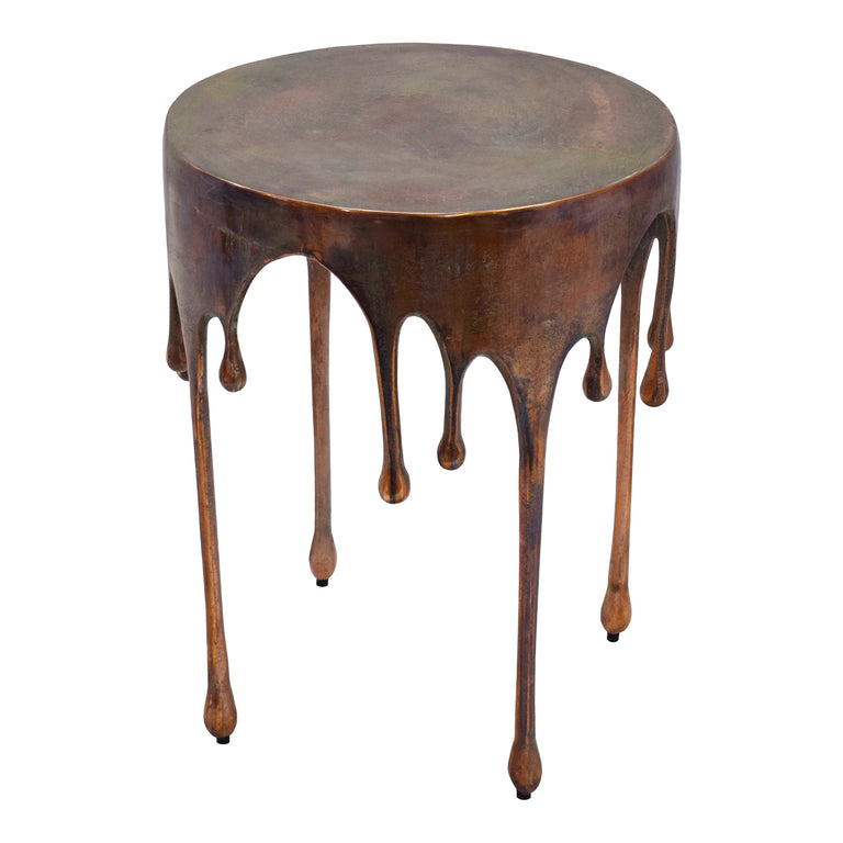 COPPERWORKS ACCENT TABLE ANTIQUE COPPER