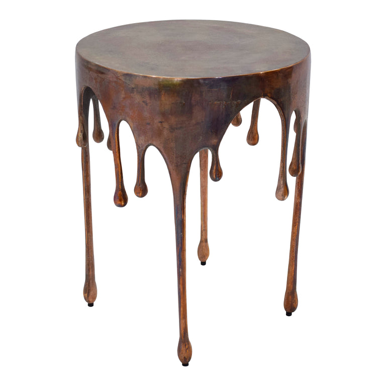 COPPERWORKS ACCENT TABLE ANTIQUE COPPER