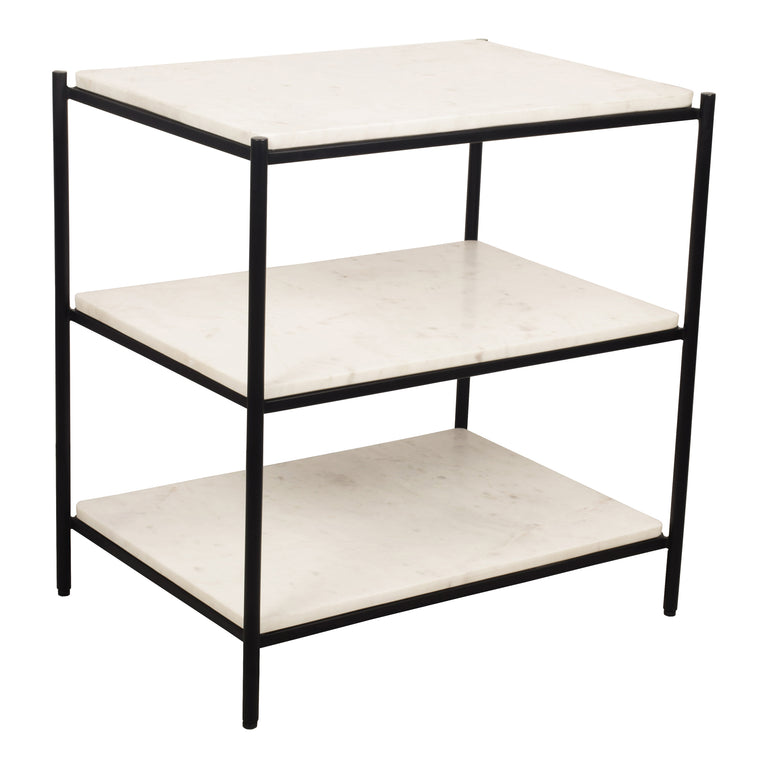 TRINE NIGHTSTAND WHITE MARBLE