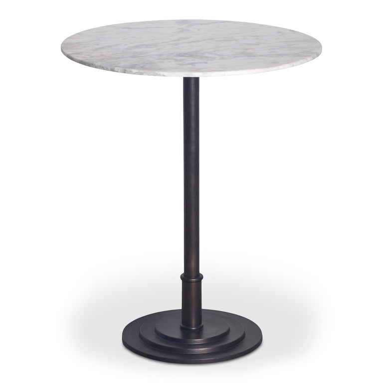 TORI OUTDOOR BAR TABLE WHITE MARBLE