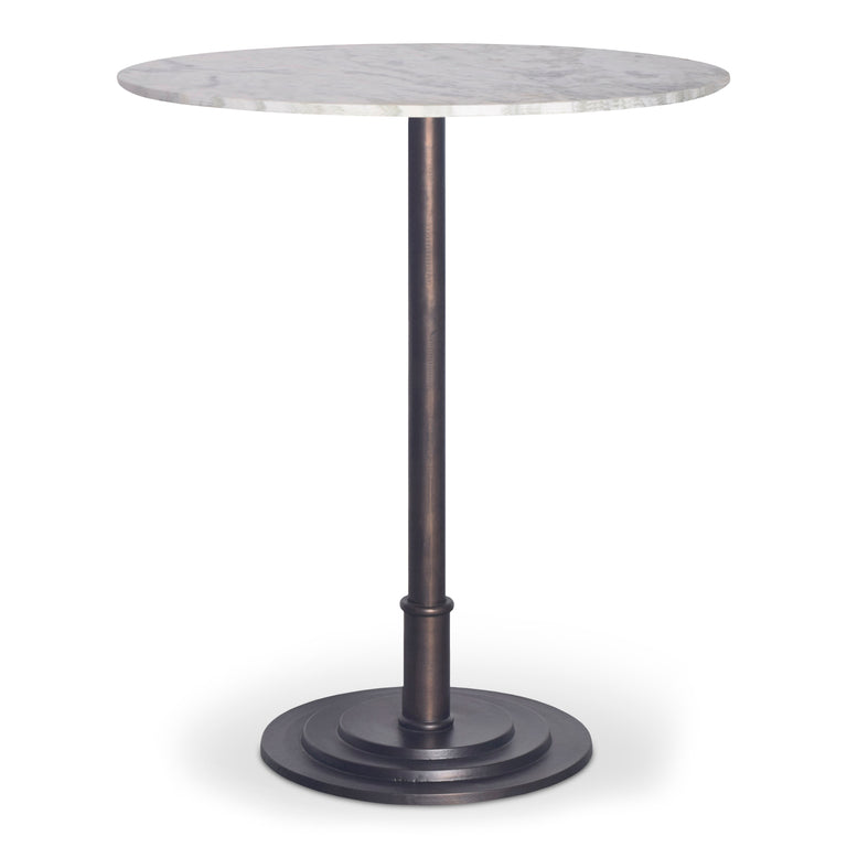 TORI OUTDOOR BAR TABLE WHITE MARBLE