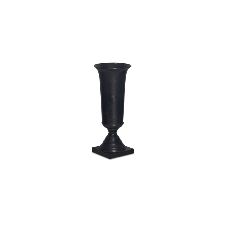 CASSIA CAST ALUMINUM VASE BLACK