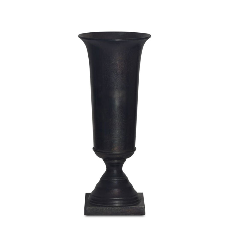 CASSIA CAST ALUMINUM VASE BLACK