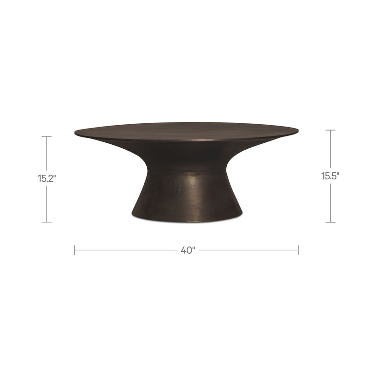 BARDO OUTDOOR COFFEE TABLE DEEP BRONZE