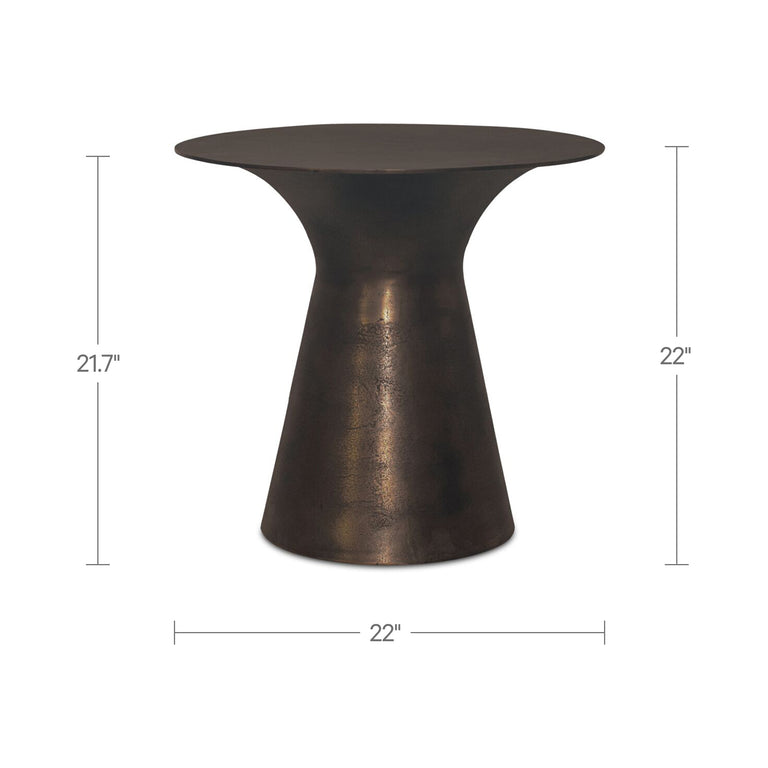 BARDO OUTDOOR SIDE TABLE DEEP BRONZE