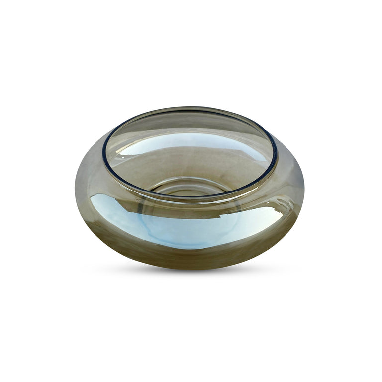 POLENE LARGE GLASS BOWL SMOKY BROWN