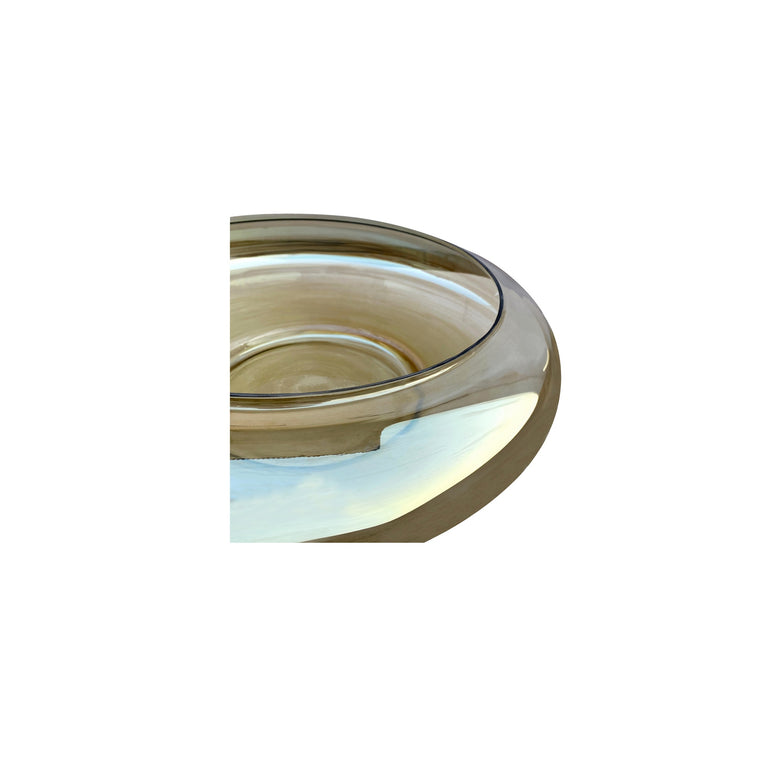 POLENE LARGE GLASS BOWL SMOKY BROWN