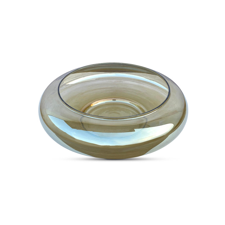 POLENE LARGE GLASS BOWL SMOKY BROWN