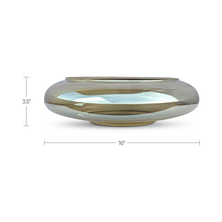 POLENE LARGE GLASS BOWL SMOKY BROWN