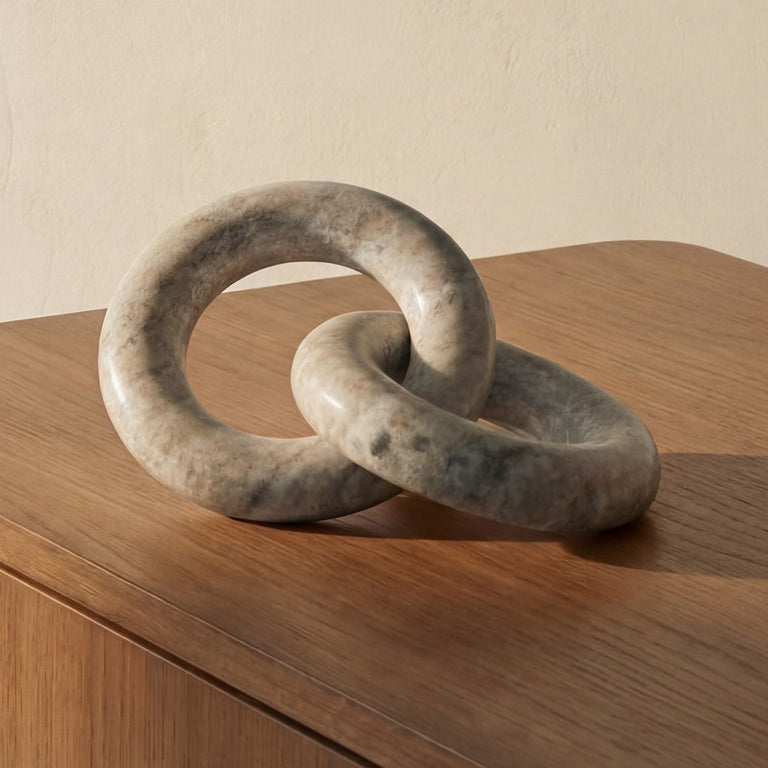 HERA TABLETOP DECOR BEIGE MARBLE