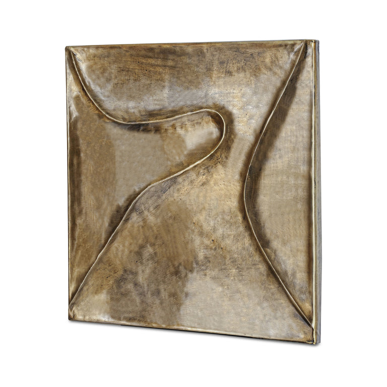 BODE WALL SCULPTURE AGED BRASS