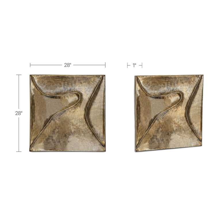 BODE WALL SCULPTURE AGED BRASS