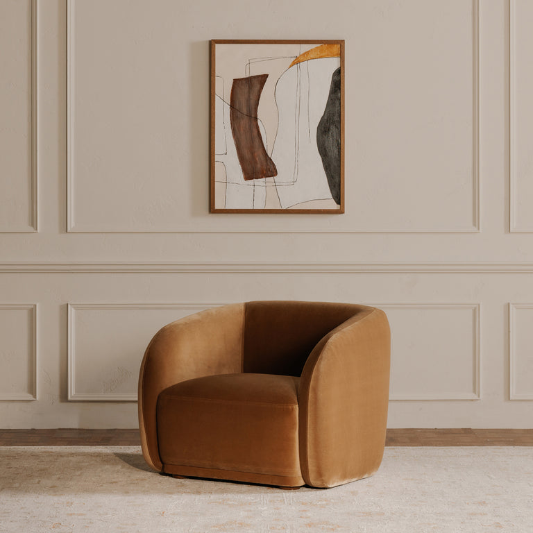 FAYE ACCENT CHAIR BEIGE BOUCLE