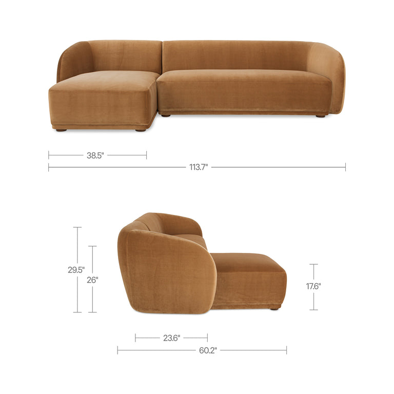 FAYE LEFT SECTIONAL BEIGE BOUCLE