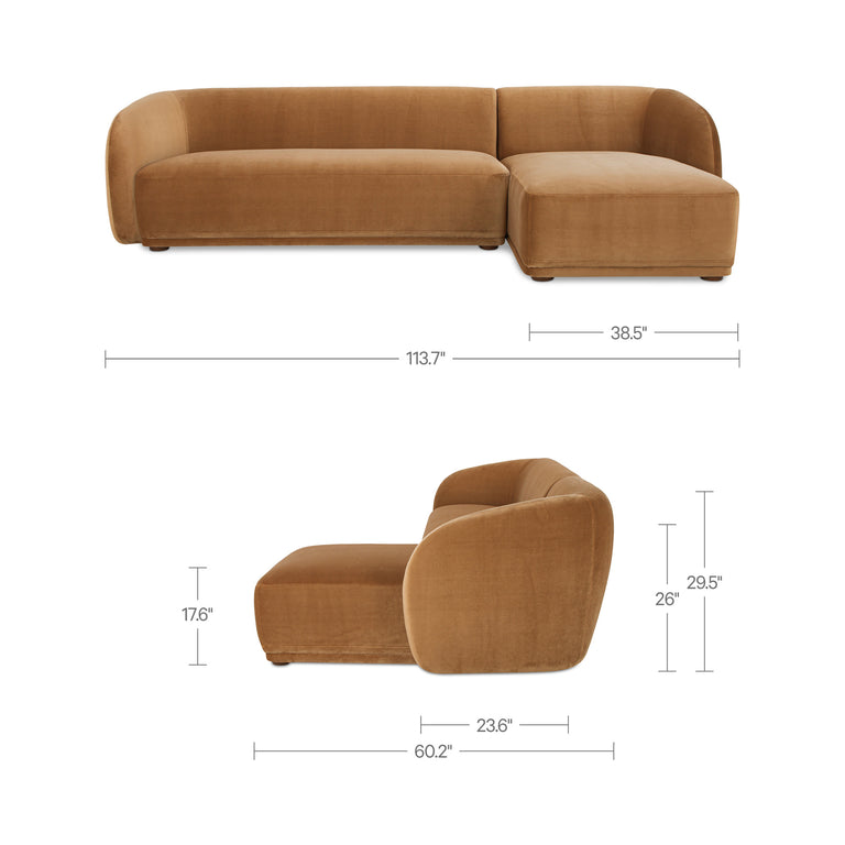 FAYE LEFT SECTIONAL BEIGE BOUCLE