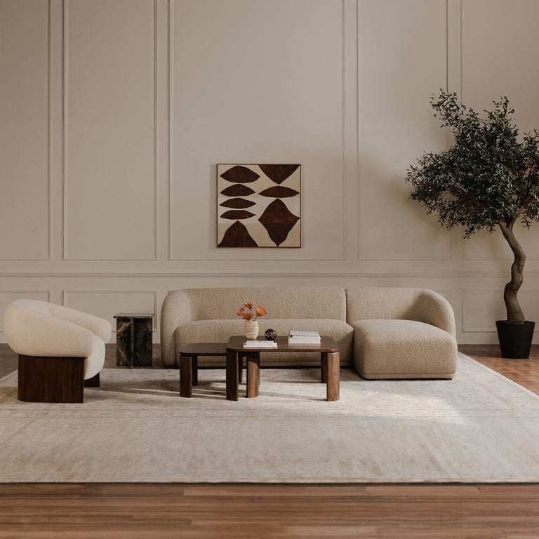 OTTO ACCENT CHAIR FLECKED CREAM