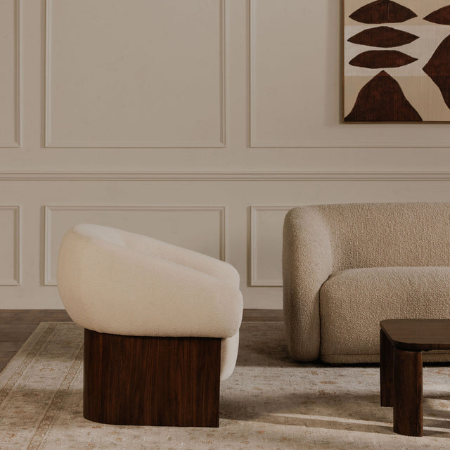 OTTO ACCENT CHAIR FLECKED CREAM