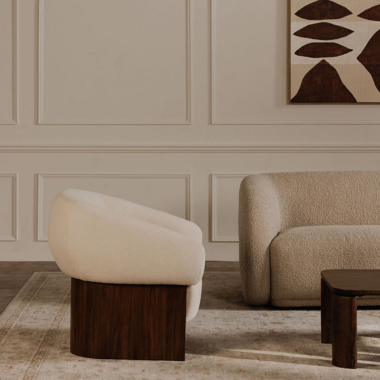 OTTO ACCENT CHAIR FLECKED CREAM