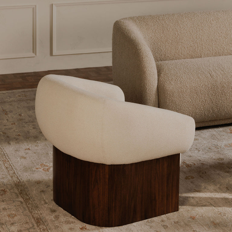 OTTO ACCENT CHAIR FLECKED CREAM